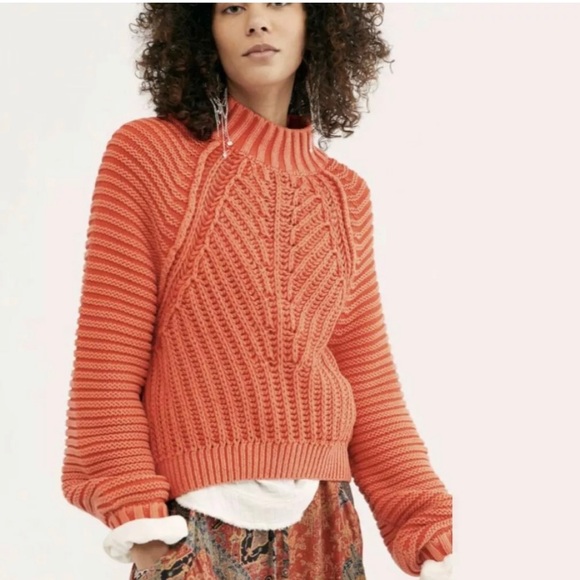 Free People Sweater Sweetheart Chunky Pullover - Picture 3 of 3